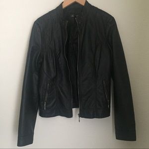 Baccini Black Faux Leather Jacket